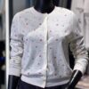 Белый кардиган Dior с деликатной вышивкой